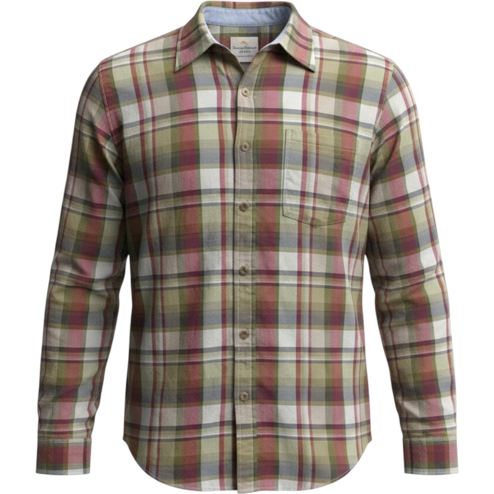 Tommy Bahama Mens Button Up Shirt XLX Multicolor Plaid Long Sleeve